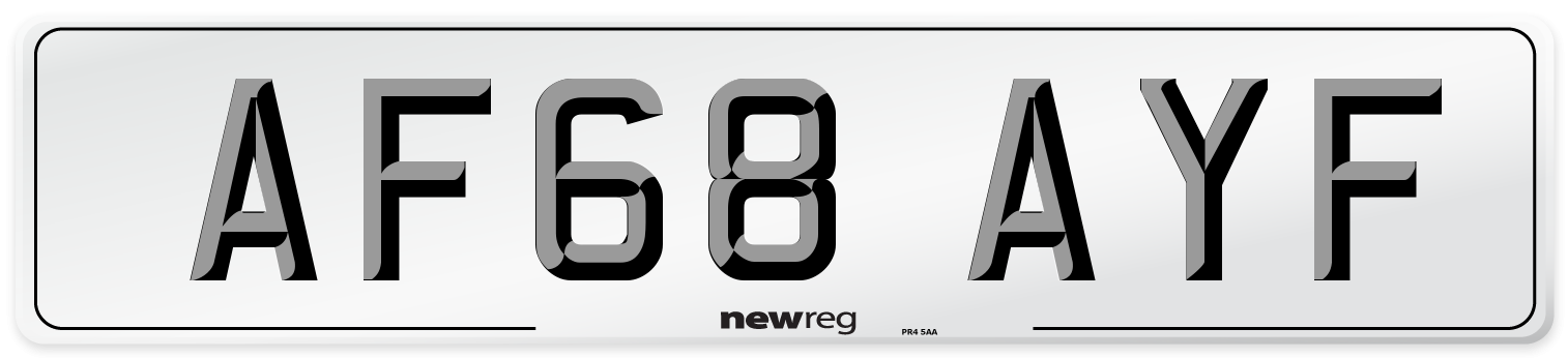 AF68 AYF Number Plate from New Reg